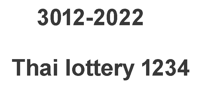 Thailand Lottery 1234 Winning Numbers Free 4pc 30-12-2022