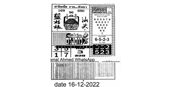 Thailand Lottery 1234 Result Winning Numbers 16-12-2022