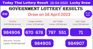 thai lottery result 16 april 2023